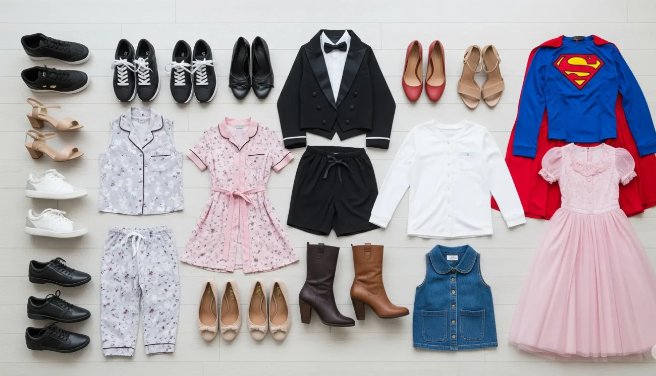 Shoes, Sleepwear, and Special Outfits