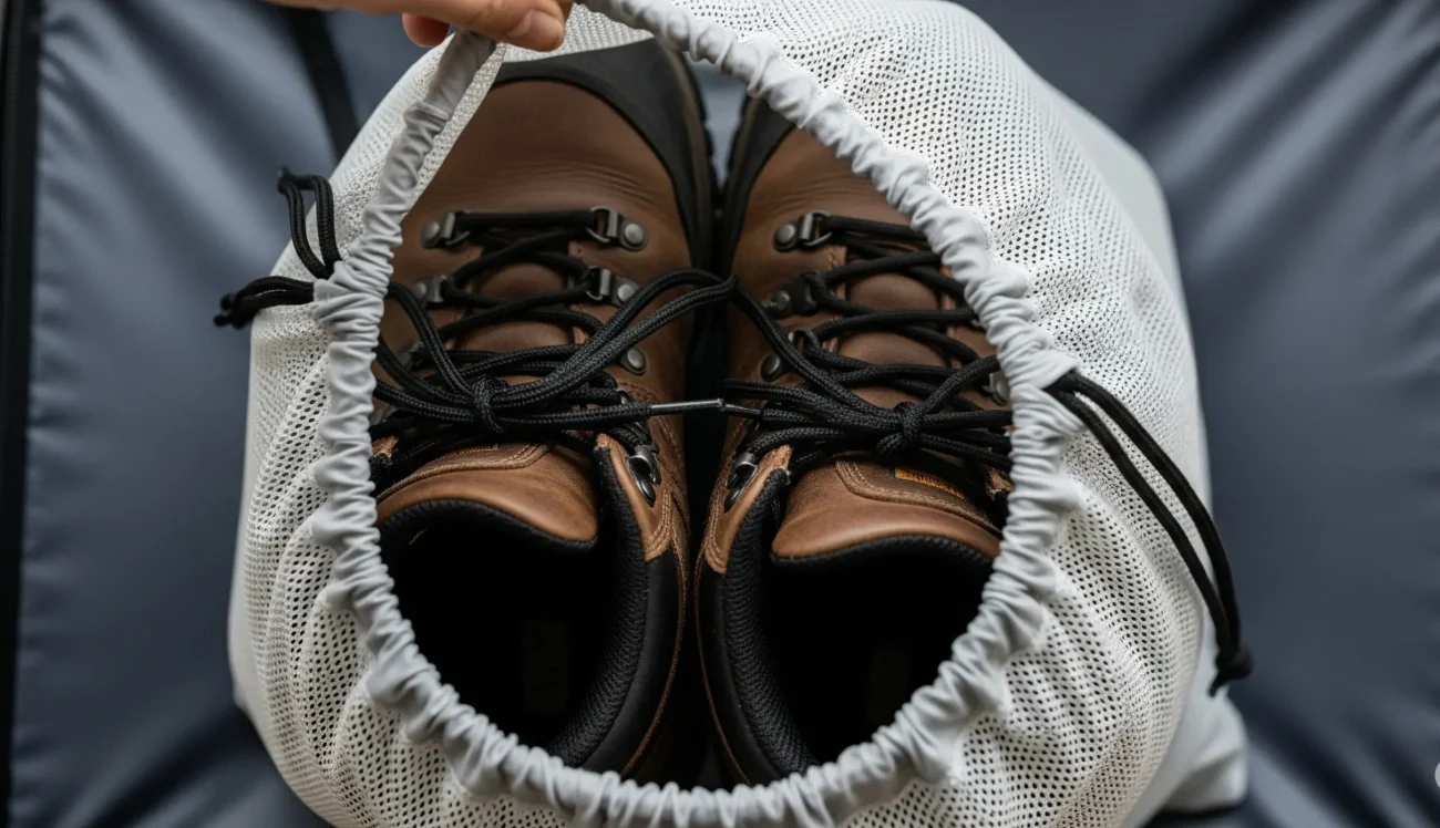 Use Shoe Bags or Laundry Bags