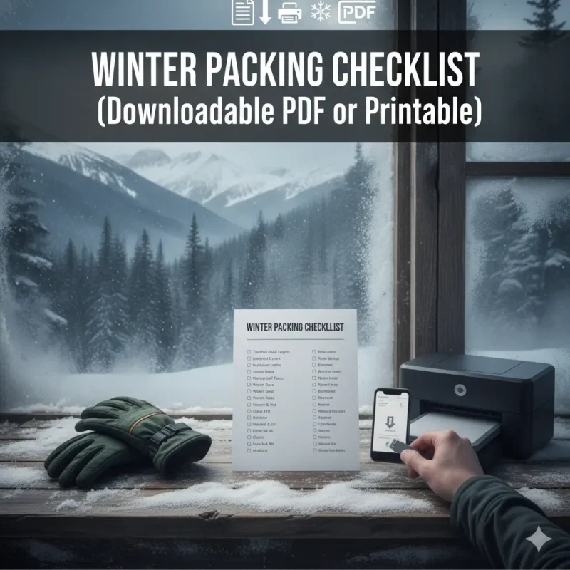 Winter Packing Checklist (Downloadable PDF or Printable)
