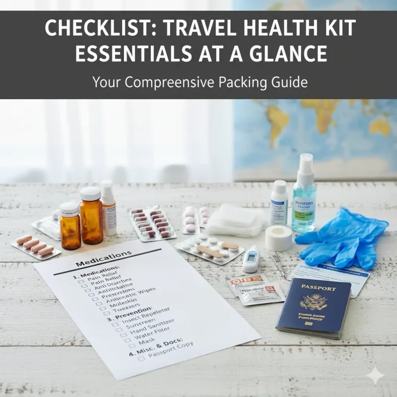 Checklist Travel Health Kit Essentials at a Glance