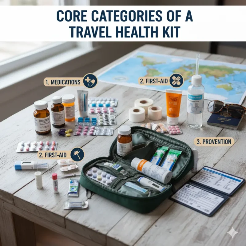 Core Categories of a Travel Health Kit