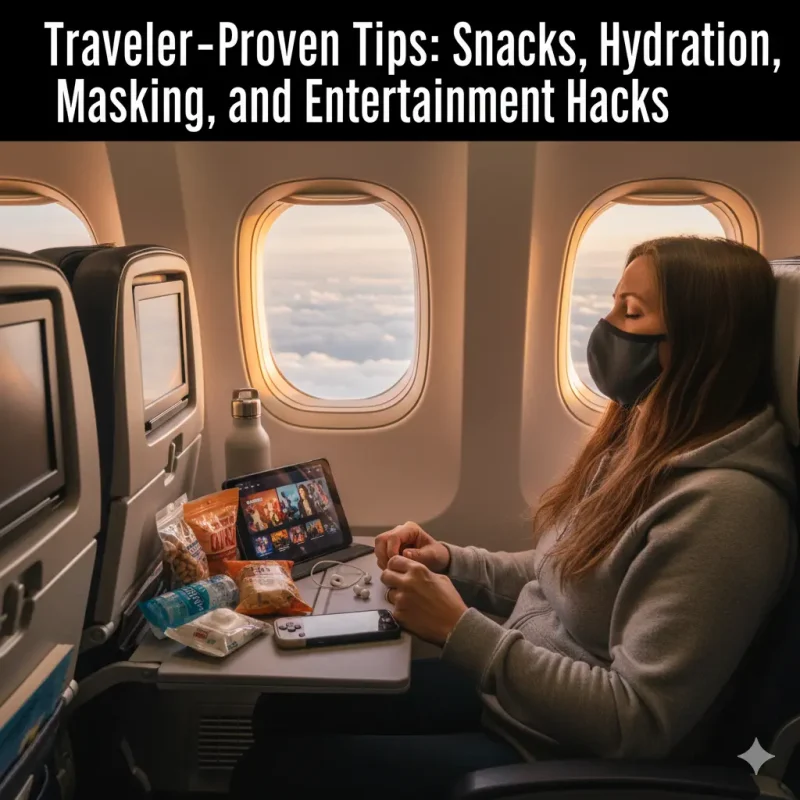 Traveler-Proven Tips Snacks, Hydration, Masking, and Entertainment Hacks